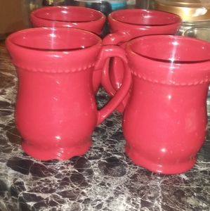4pc Red mug set